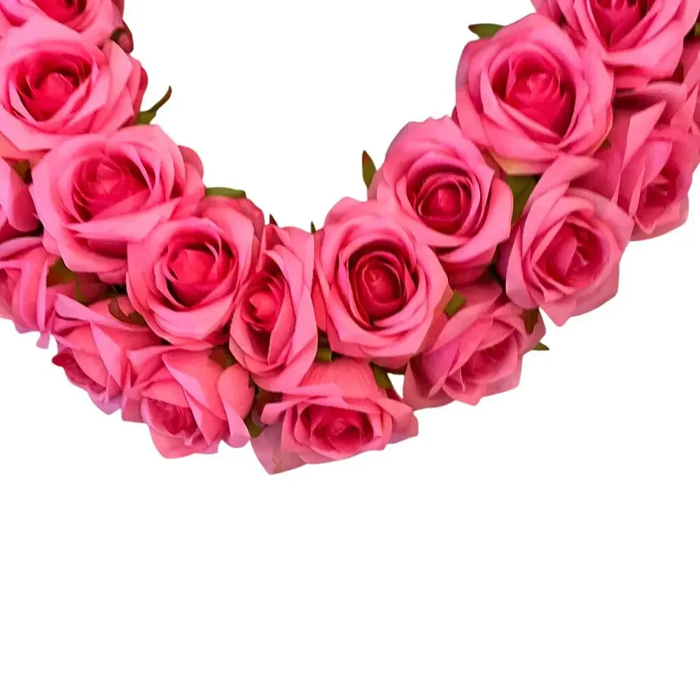 Nicole Miller Silk Rose Heart Wreath 16